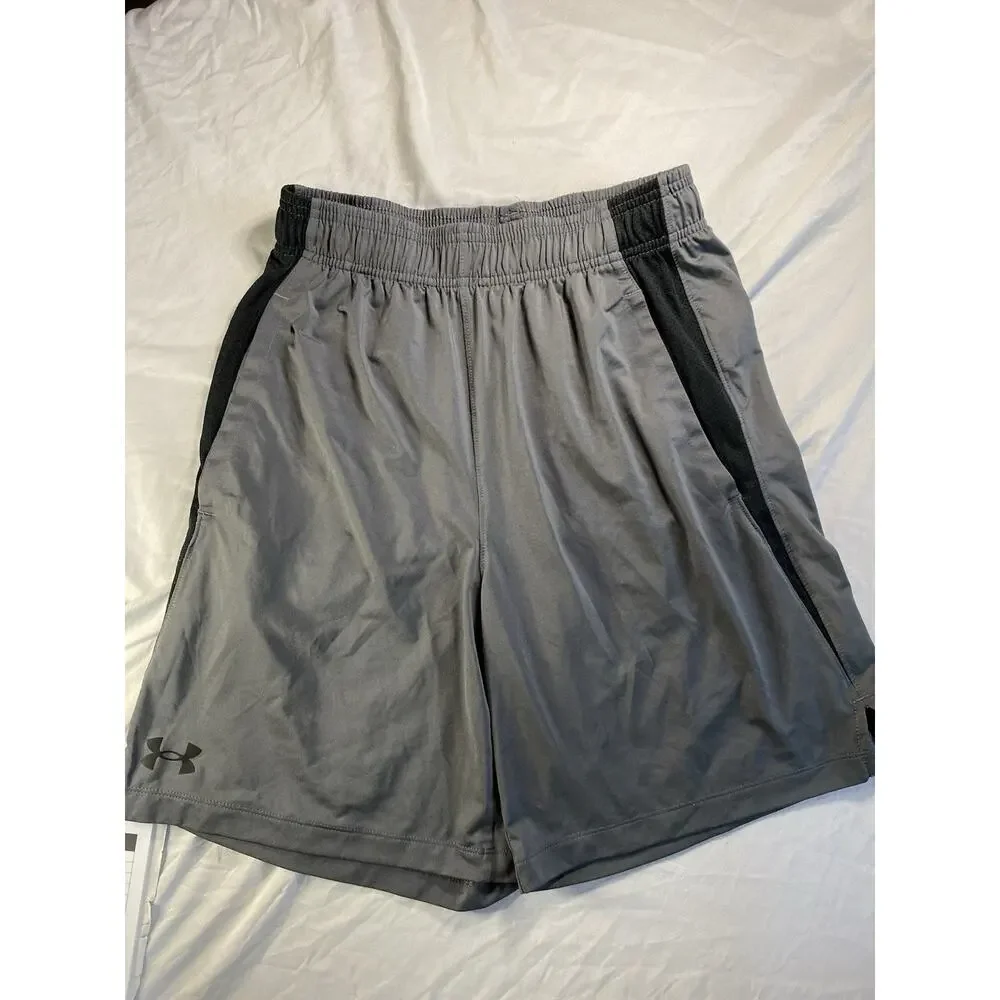 Under Armour Gray Athletic Shorts Mens Small Loose HeatGear
